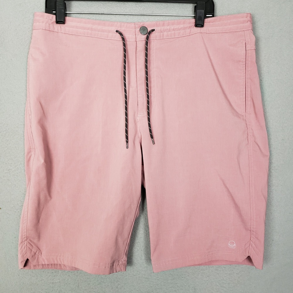 Even Tide Mesh Lined Swim Shorts Blush Pink Preppy Beach Vacation Men's Size 35